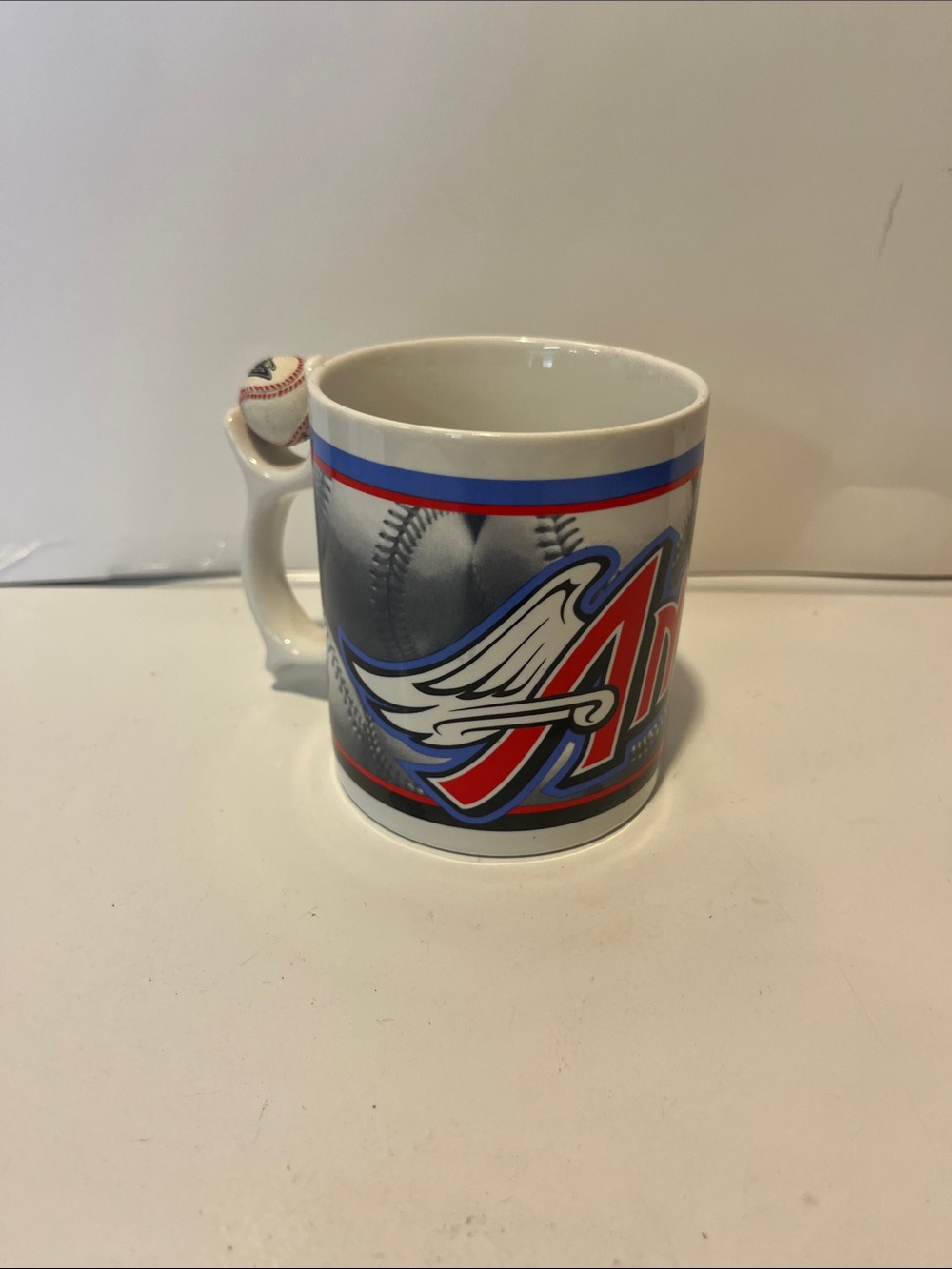 Baseball Team Logo Mug with spinning Ball-Handle Vintage Angels coffee mug